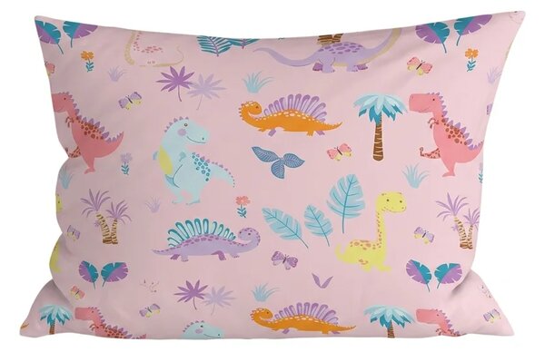 Sada detských obliečok z mikrovlákna DINO ISLAND farebné + obliečka na vankúš 50 x 70 cm ZDARMA