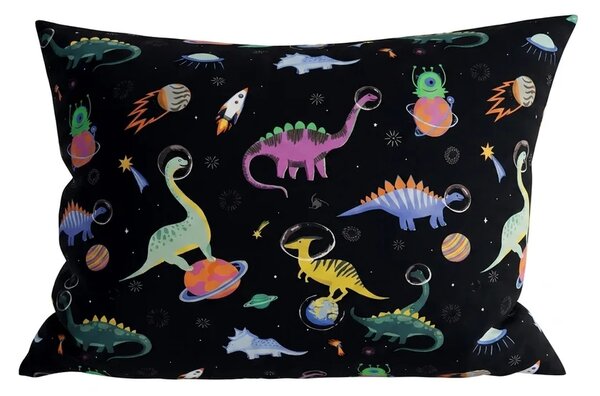 Sada detských obliečok z mikrovlákna DINO SPACE farebné + obliečka na vankúš 50 x 70 cm ZDARMA
