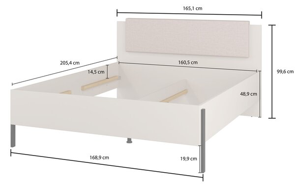 Manželská posteľ 160x200 ADIS S - kašmír