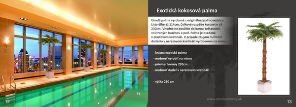 Umelá kokosová palma- 230cm