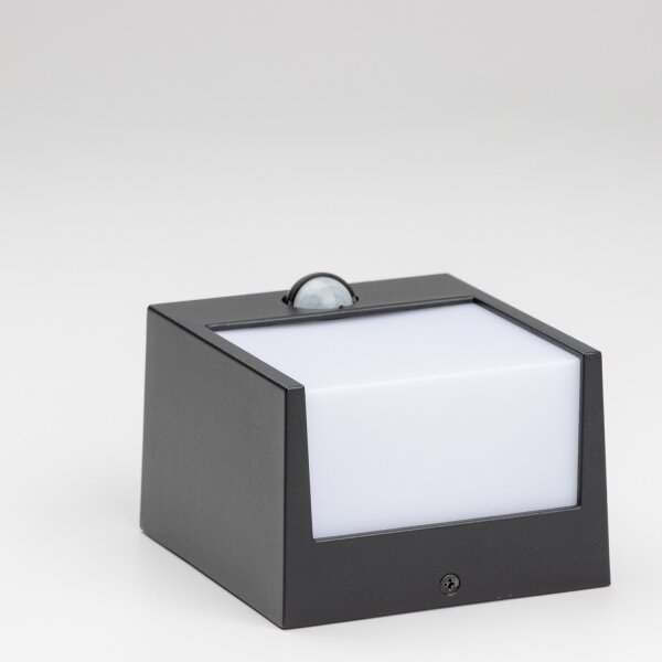 BRILAGI-LED Vonkajšie nástenné svietidlo so senzorom TERNI LED/12W/230V čierna IP44