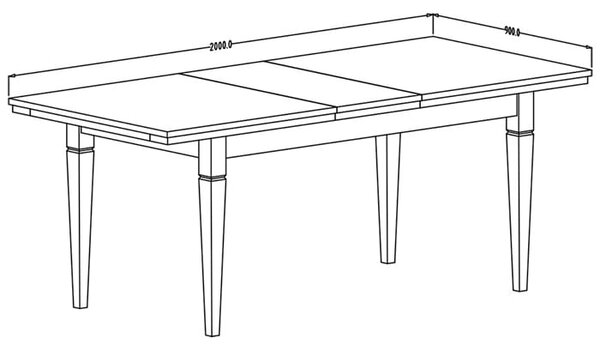 Rozkladací jedálenský stôl 160(240)x90 EROL - dub dunin