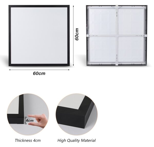 Brilagi - LED Kúpeľňové svietidlo FRAME LED/50W/230V 3000/4000/6000K IP44 čierna