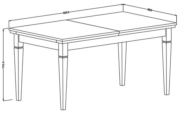 Rozkladací jedálenský stôl 160(240)x90 EROL - dub dunin
