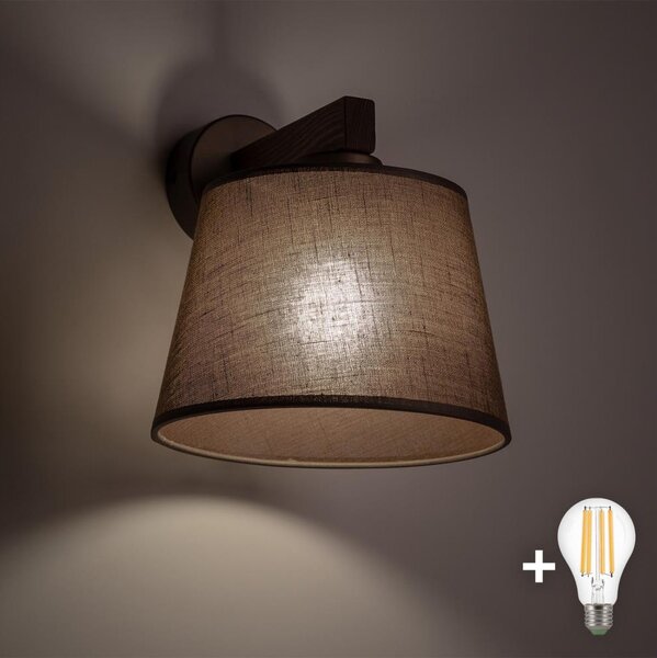BRILAGI - LED nástenné svietidlo LATTE 1xE27/15W/230V borovica/hnedá