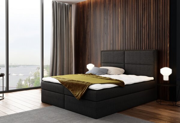 Čalouněná postel GRAND + topper, 160x200, inari 100