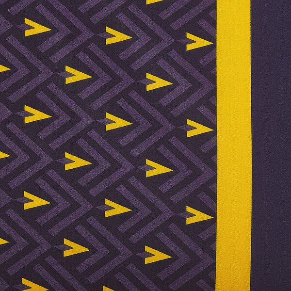 Posteľné obliečky modrá žltá fialová bavlna satén 155 x 220 cm geometrický vzor chevron moderný štýl spálňa