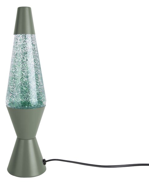LEITMOTIV Stolná lampa Glitter – zelená ∅ 10 × 37 cm