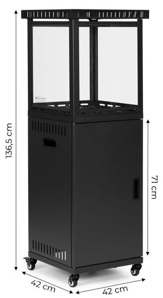 Plynový ohrievač, sálavý ohrievač 13 kW, sklenený na záhradnú terasu