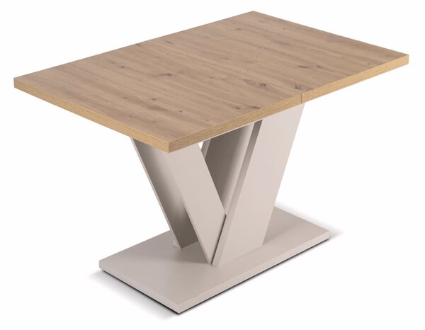 Rozkladací stôl CLARK 120-160 cm, dub Artisan/kašmír