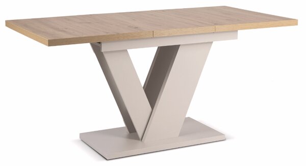 Rozkladací stôl CLARK 120-160 cm, dub Artisan/kašmír