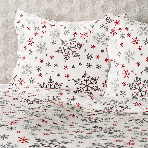4Home obliečky mikroflanel Snowflakes, 140 x 220 cm, 70 x 90 cm