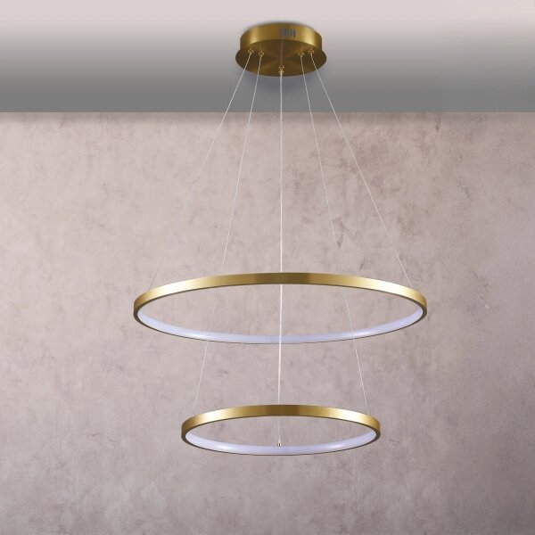 LED Luster na lanku LEA LED/35W/230V 4000K pr. 60 cm zlatá