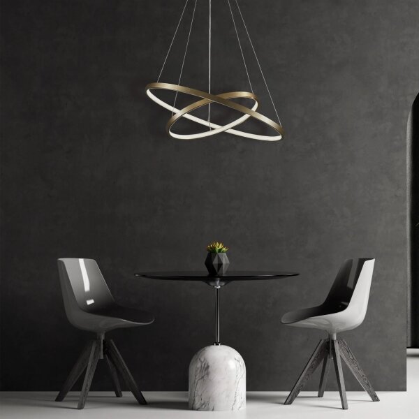 LED Luster na lanku LEA LED/35W/230V 4000K pr. 60 cm zlatá