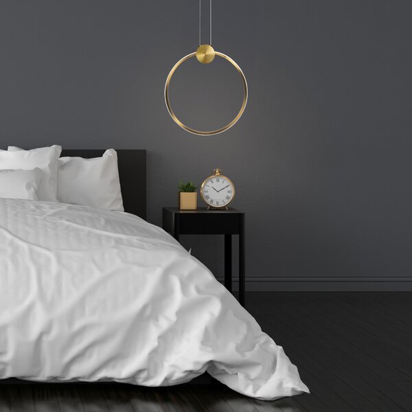 Toolight Toolight, LED stropné svietidlo 30cm, 13W, 4000K, 1500lm, APP1394-CP, zlatá matná, OSW-00952