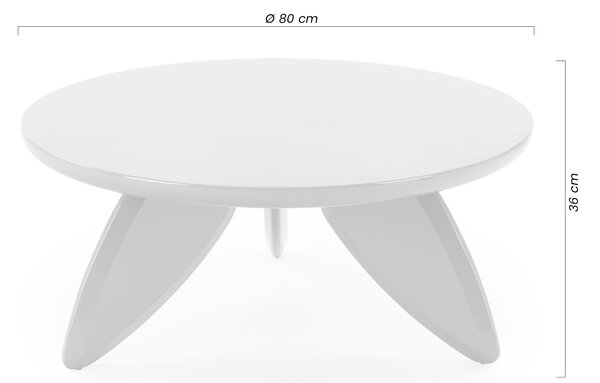 Zelený okrúhly konferenčný stolík Lumis 80 cm