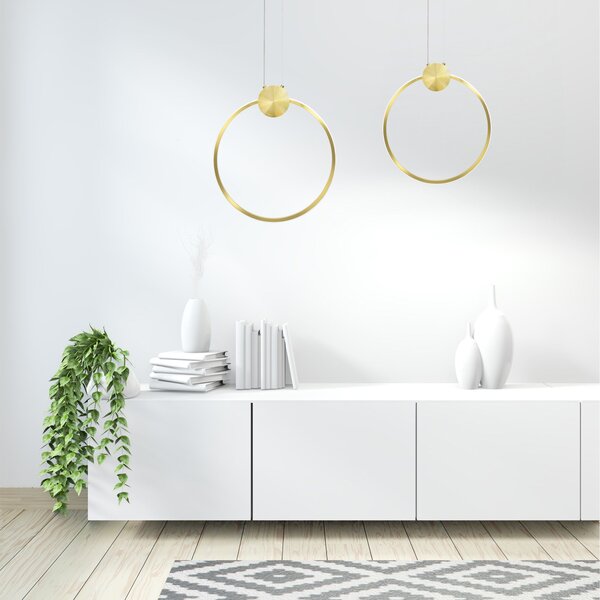 Toolight Toolight, LED stropné svietidlo 30cm 13W 4000K APP1393-CP, zlatá lesklá, OSW-00919