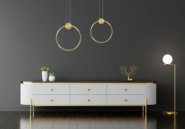Toolight Toolight, LED stropné svietidlo 30cm 13W 4000K APP1393-CP, zlatá lesklá, OSW-00919