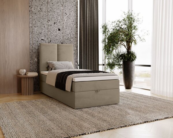 Kontinentálna jednolôžková posteľ 80x200 GLADE - latte