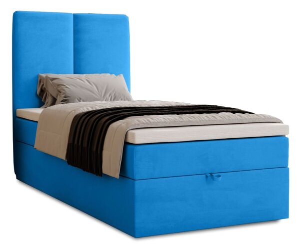 Kontinentálna jednolôžková posteľ 80x200 GLADE - modrá