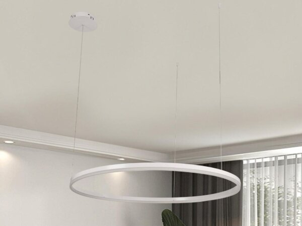 LED Stmievateľný luster na lanku LED/55W/230V 3000-6500K + diaľkové ovládanie