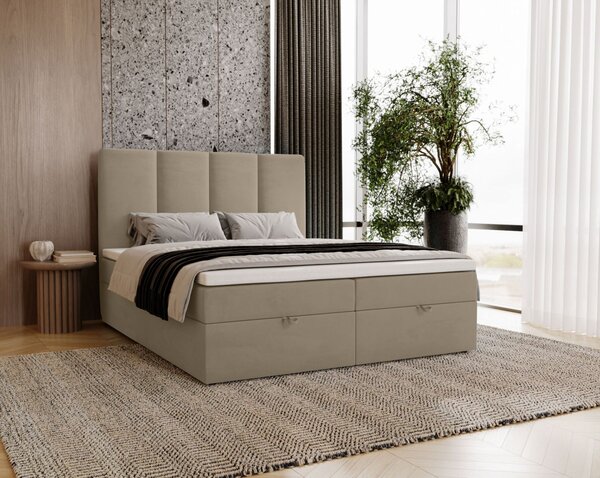 Kontinentálna jednolôžková posteľ 120x200 GLADE - latte