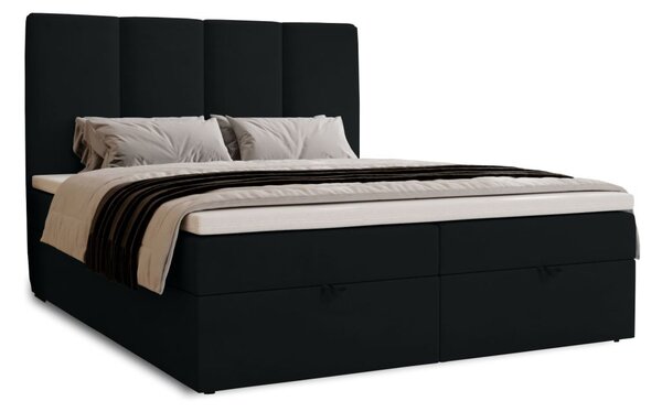 Kontinentálna jednolôžková posteľ 120x200 GLADE - čierna