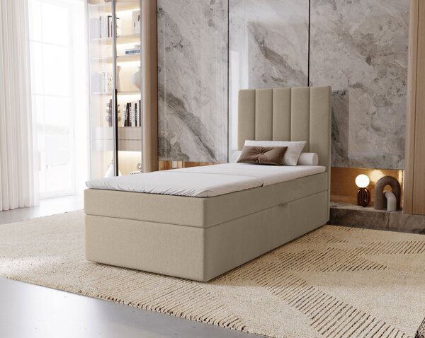 Hotelová jednolôžková posteľ 80x200 GRETNA - latte