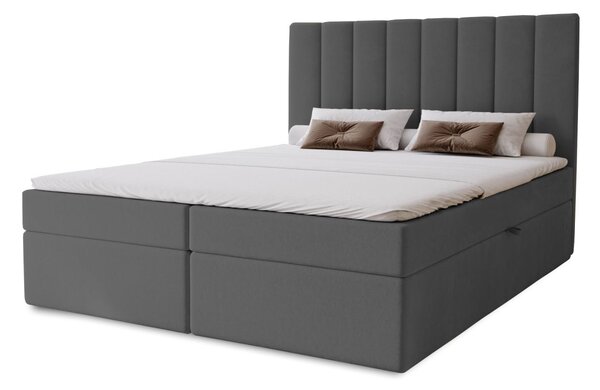 Hotelová jednolôžková posteľ 120x200 GRETNA - oceľová šedá