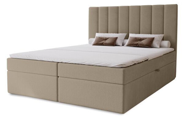 Hotelová jednolôžková posteľ 120x200 GRETNA - latte + topper ZADARMO