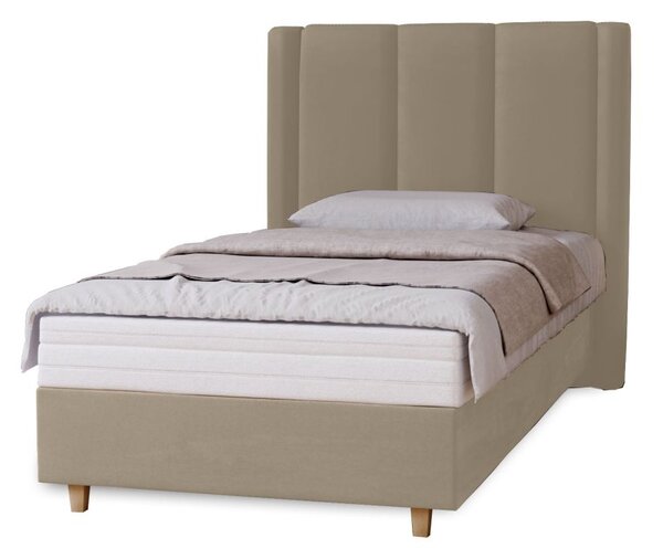 Čalúnená jednolôžková posteľ 80x200 KENBRIDGE - latte