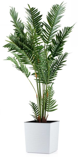 PLASTOVÝ KVETINÁČ FLORE RIFLO SADA 2KS 30X30 CM+25X25 CM BIELA
