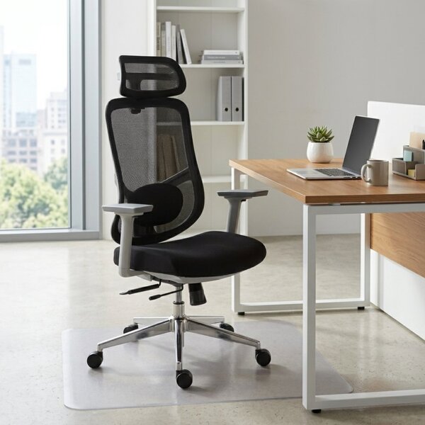 Kancelárska ergonomická stolička Neoseat ALLY WHITE — čierna / biela, nosnosť 150 kg