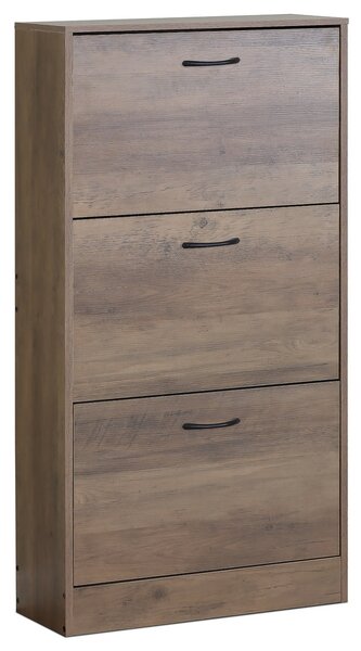 Skrinka na topánky s priehradkami G1016 ELM, brestové drevo, 3 poschodia