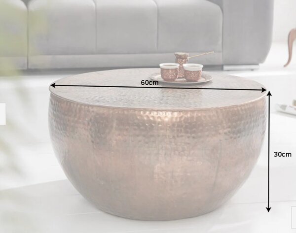Konferenčný stolík HAMMES II. 60 cm - škvrnitá medená