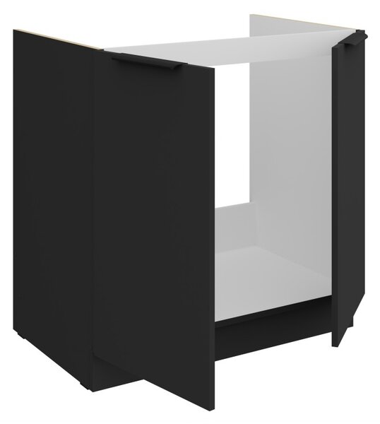 Drezová skrinka LUNARA - šírka 80 cm, čierna