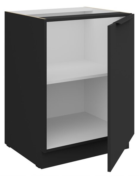 Dolná jednodverová skrinka LUNARA - šírka 60 cm, čierna