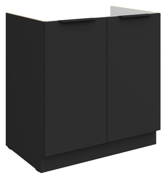 Drezová skrinka LUNARA - šírka 80 cm, čierna