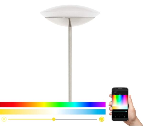 Eglo 33325 - LED RGBW stmievateľná stojacia lampa FRATTINA-C LED/18W/230V matný chróm