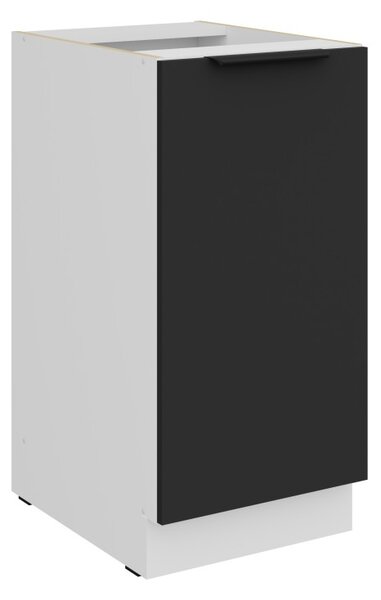 Dolná jednodverová skrinka LUNARA - šírka 40 cm, čierna / biela