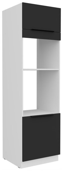 Skriňa na vstavané spotrebiče LUNARA - šírka 60 cm, čierna / biela