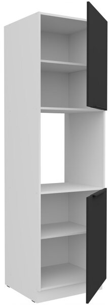 Kuchynská skriňa na vstavanú rúru LUNARA - šírka 60 cm, čierna / biela