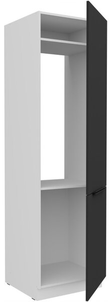Skriňa na vstavanú chladničku LUNARA - šírka 60 cm, čierna / biela
