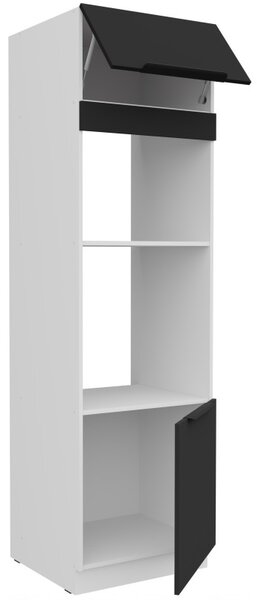 Skriňa na vstavané spotrebiče LUNARA - šírka 60 cm, čierna / biela