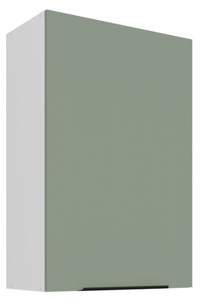 Vysoká horná skrinka LUNARA - šírka 60 cm, zelená / biela