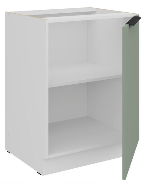 Dolná jednodverová skrinka LUNARA - šírka 60 cm, zelená / biela