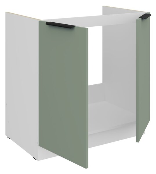 Drezová skrinka LUNARA - šírka 80 cm, zelená/biela