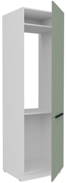 Skriňa na vstavanú chladničku LUNARA - šírka 60 cm, zelená / biela