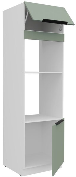 Skriňa na vstavané spotrebiče LUNARA - šírka 60 cm, zelená / biela