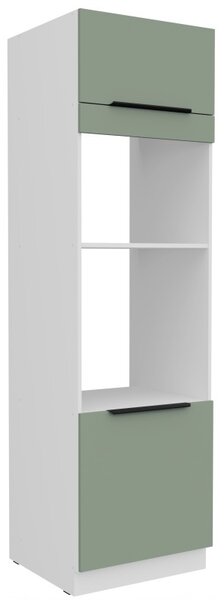 Skriňa na vstavané spotrebiče LUNARA - šírka 60 cm, zelená / biela